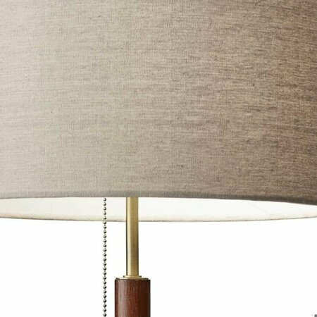 Homeroots Walnut Wood & Metal Table Lamp15 x 7 x 26.25 in. 372570